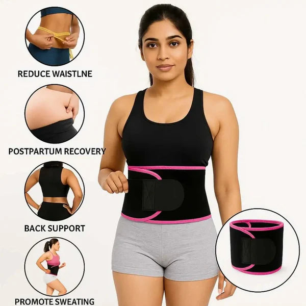 Sweat Belt for Belly Fat Burner – Hot Body Shaper Waist Trimmer for Men & Women