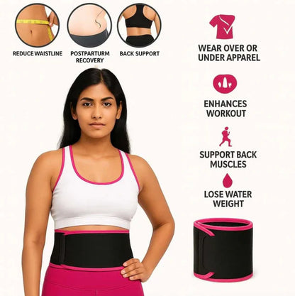 Sweat Belt for Belly Fat Burner – Hot Body Shaper Waist Trimmer for Men & Women